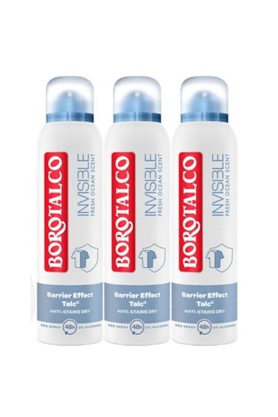 Borotalco : 3 x Antiperspirant Spray Invisible Fresh Spray, 150 ml