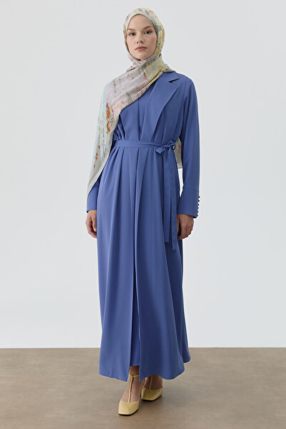 Tuğba Pantolonlu Giy-Çık Takım - Mavi