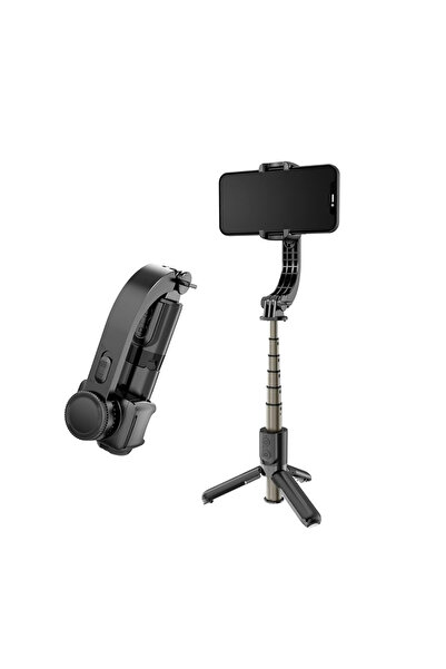 Techsuit Stick selfie stabil cu trepied și telecomandă, 70 cm - (L08Mini) - Negru