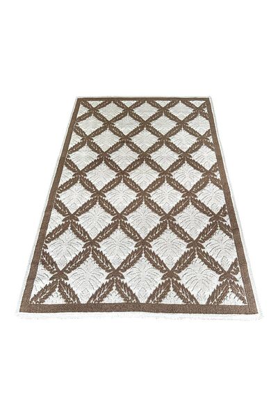 OEM Covor țesut din Bumbac, maro, 60x120 cm, CBB321