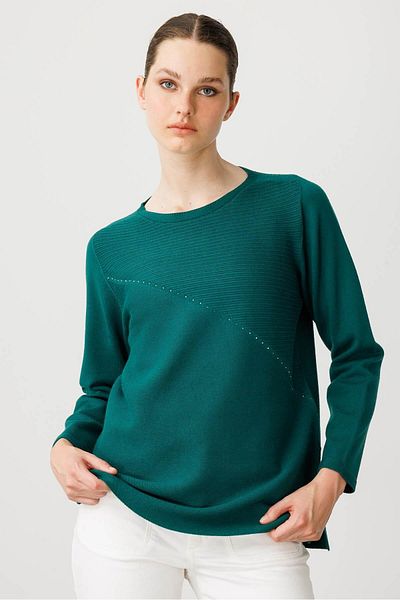 Desen Triko Women's Crew Neck Verev Stone Sweater Early