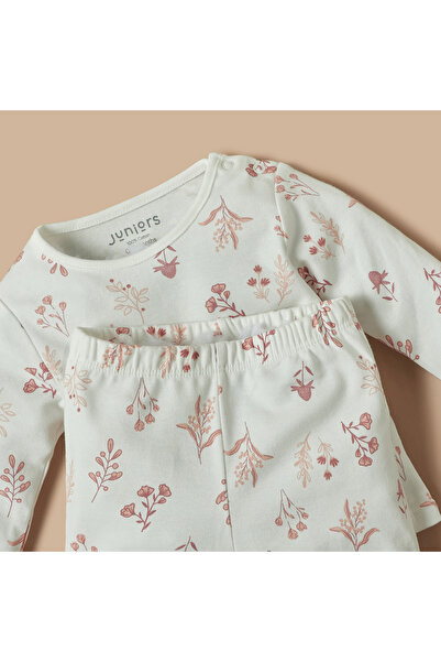 Juniors Floral Print T-shirt and Pyjama Set