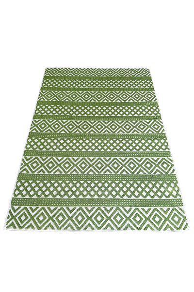 OEM Covor țesut din Bumbac, verde, 60x120 cm, CBB621
