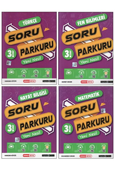 Kırmızı Beyaz Yayınları KIRMIZI BEYAZ 3. SINIF SORU PARKURU (4 KİTAP)