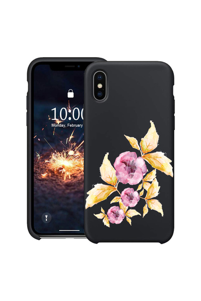 bestcase ® Carcasă subțire din silicon pentru Apple iPhone XS / iPhone X, flo...