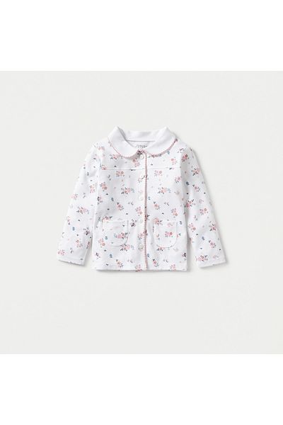 Juniors All-Over Floral Print Shirt and Pyjama Set