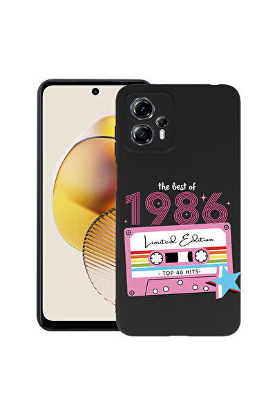 bestcase ® Тънък силиконов калъф за Motorola Moto G53, 1986 - Момичешки стил,...