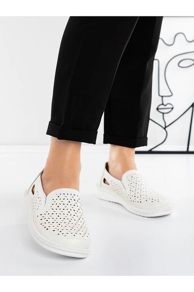 mei Women's Ballerinas 5XJ29 White