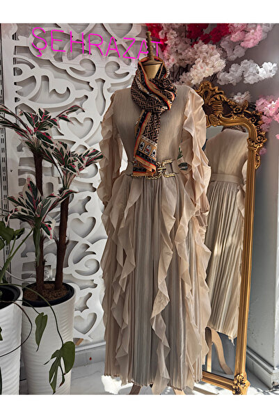 ŞEHRAZAT BUTİK Şehrazat Butik Tasarım Fırfırlı Viral Elbise