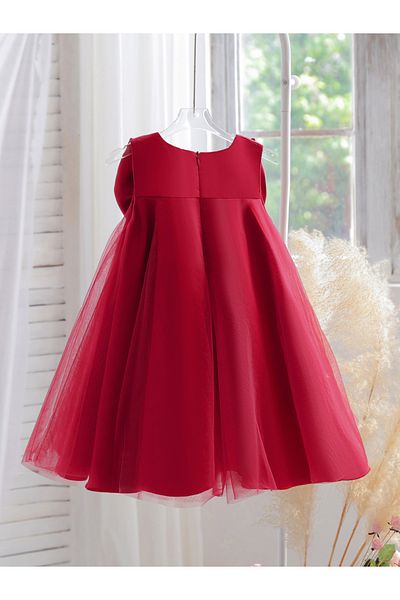 Styli Sleeveless Mesh Dress with Bow Detail