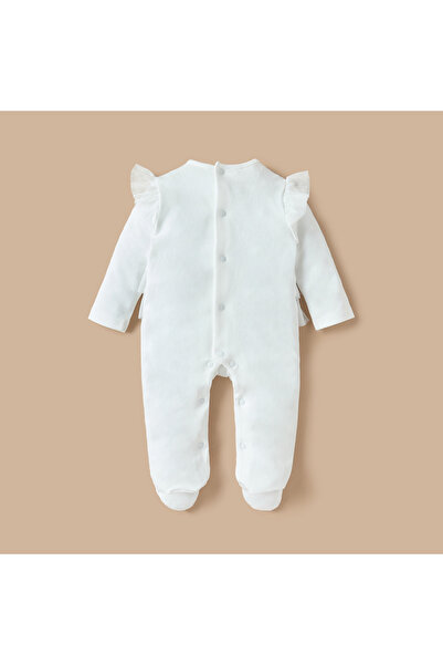 giggles Ruffled Closed Feet Sleepsuit with Long Sleeves