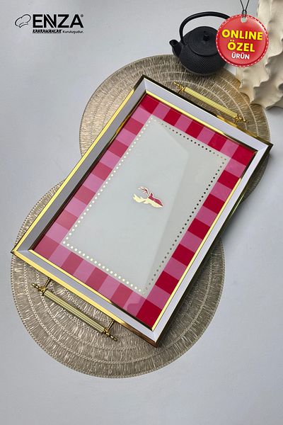 Enza Modern Tea Coffee Breakfast and Presentation Tray 48X29 cm