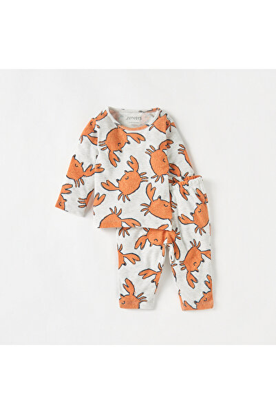 Juniors All-Over Crab Print T-shirt and Pyjama Set