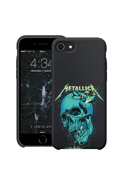 bestcase ® Carcasă subțire din silicon pentru Apple iPhone SE 3 / SE 2 / 7 / 8, Tagila Metallica, 1396527 B 1890