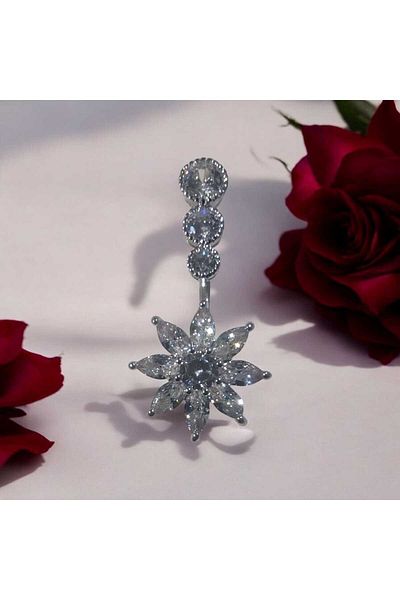 Begonia Accessories 316L Surgical Steel Stainless Tarnish Free Fashion Zircon Stone Navel Piercing