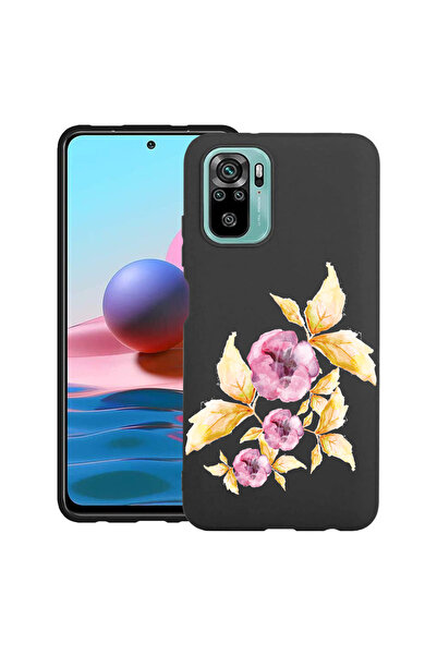 bestcase ® Carcasă subțire din silicon pentru Xiaomi Redmi Note 10 Pro, flori...