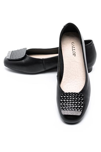 gallop Women's Ballerinas GA2304 Black