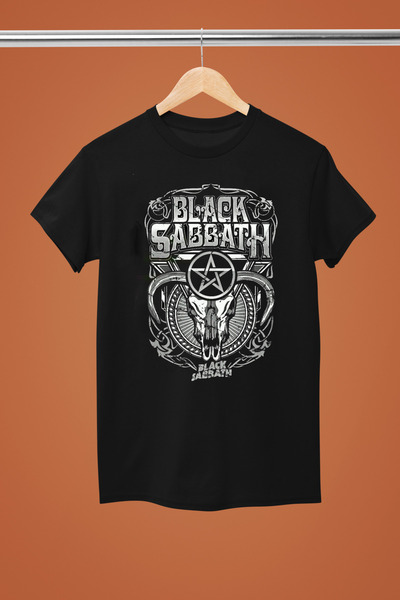 MAGORS تيشيرت روك من القطن مطبوع بأكمام قصيرة من BLACK SABBATH