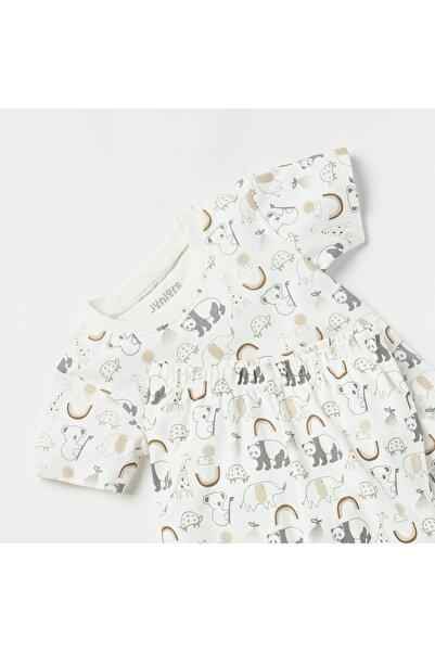 Juniors All-Over Wild Animal Print T-shirt and Pyjama Set