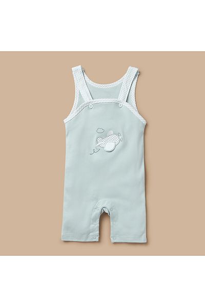 Juniors Solid T-shirt and Dungaree Set