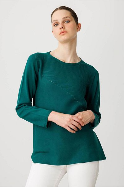 Desen Triko Women's Crew Neck Verev Stone Sweater Early