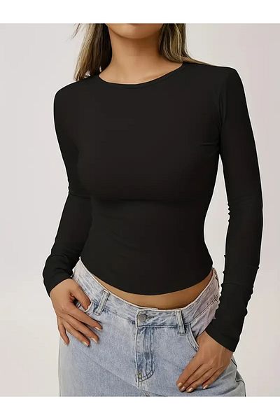 Machetta Crew Neck Basic Long Sleeve Body