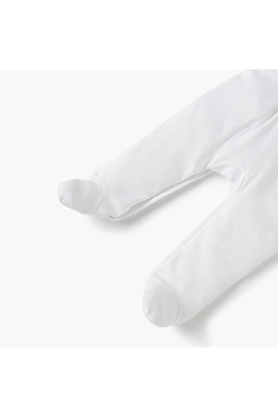 giggles Panelled Closed Feet Sleepsuit with Collar and Long Sleeves