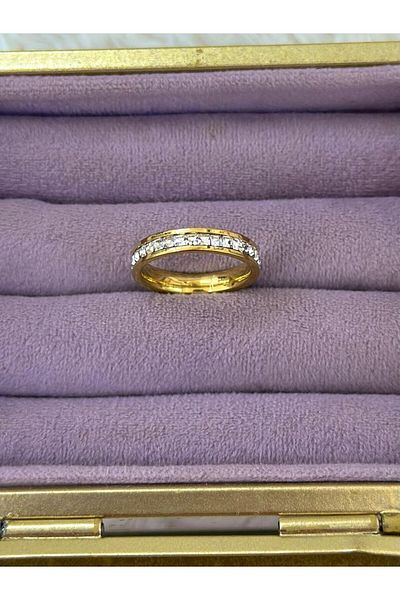 BY YASİN TOPÇU Princess Sparkle Zircon Steel Ring(18 Sizes)