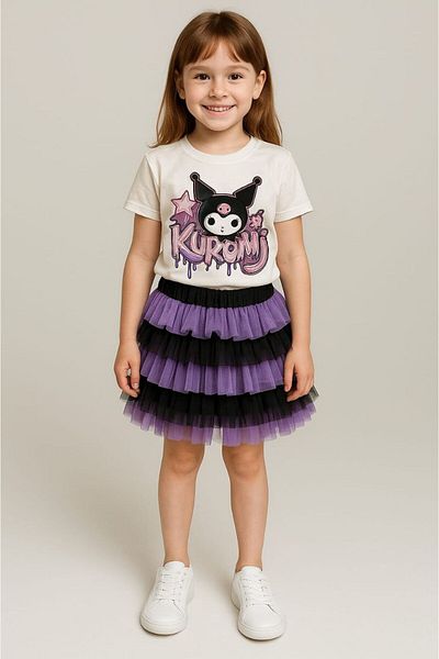 esmacamoda Girl's Skirt T-Shirt Set