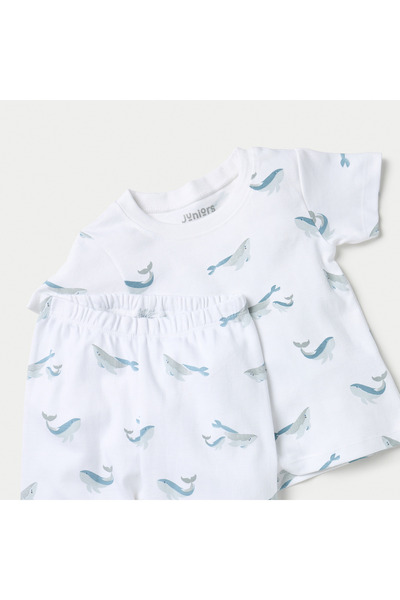 Juniors Whale Print T-shirt and Pyjama Set