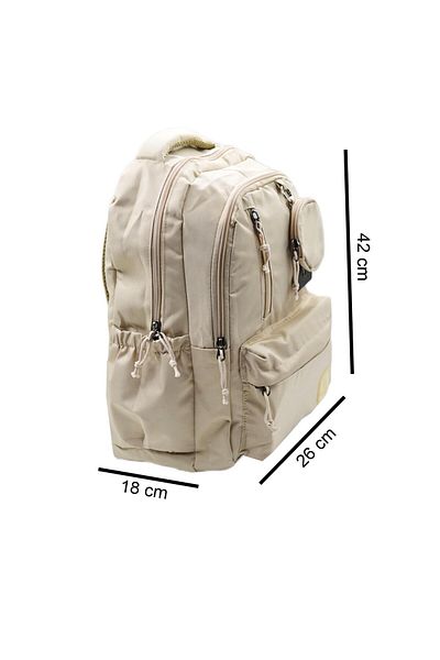 Sentor 4 Compartment School Backpack Cream (320271)