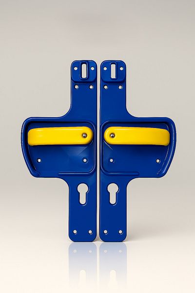 Life 360 Barrier Door Handle |   Yellow-Navy Blue Colored |   Child Safe |   Suitable for Schools and Training Areas