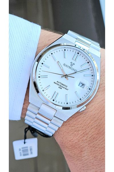 Raymond Rym-0104 Automatic Men's Watch - Miyota Machine - Steel Case and Cord - 2 Years Warranty