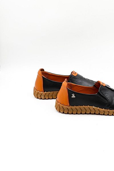 Venüs Women's Genuine Leather Casual Shoes Vn10725Y Black