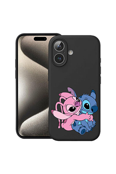 bestcase ® Husă premium din silicon pentru Apple iPhone 16, model Angel Hugging Stitch, 1828635 PB 1842