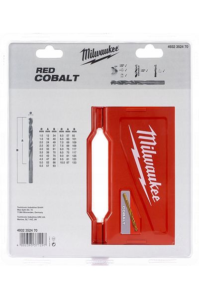 Milwaukee Wiertła do metalu HSS-G COBALT Kaseta 19szt.