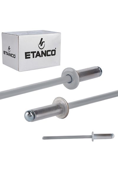 Etanco Nity otwarte aluminiowe 4x12mm RAL 9006