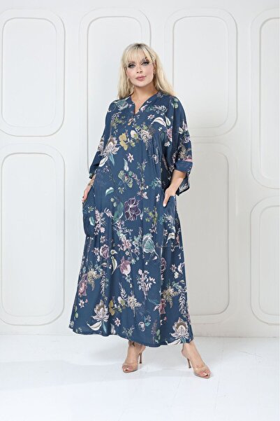 mervemoda Women's large King size woven dress