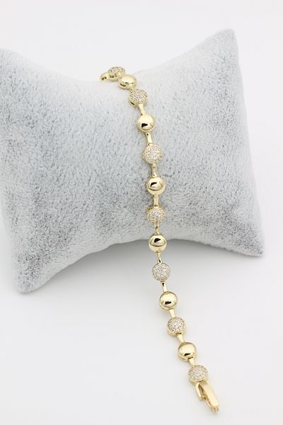 XUPING JEWELRY Style Pearl/Xuping Jewelry Round Ball Zircon Stone Bracelet