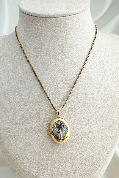 Modex Steel Gold Color Phoenix Pendant with Opening Cover (40+5cm)
