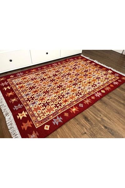 oem home Rustic Rug with Two Sides, Red-Beige, 120x180cm, VR240