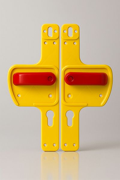 Life 360 Barrier Door Handle |   Yellow -Red Color |   Child Safe |   Suitable for Schools and Training Areas