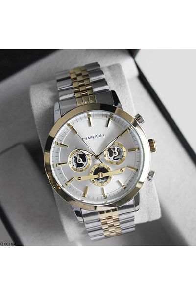 Chaperone Ch002364 Men's Wrist Watch with Steel Band