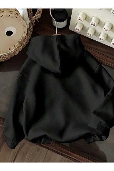 caddekombin Μπλουζάκι με κουκούλα με στάμπα Bench, βαμβακερό μαύρο φούτερ με τσέπες