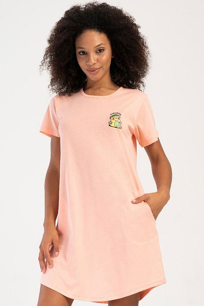 VİENETTA Cotton Women's Short Sleeve Nightgown, 407074