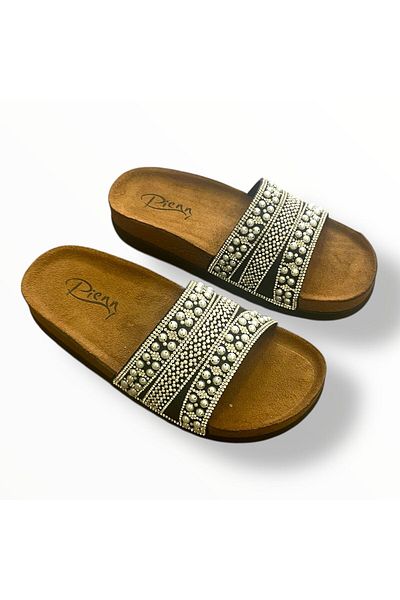 Aldina Nucci Kadinca Stone Slippers # 1044