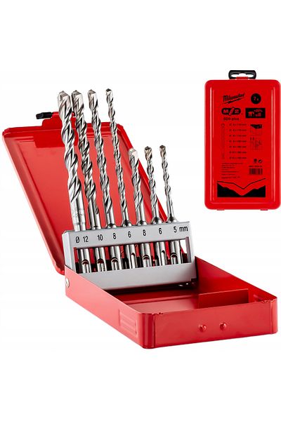 Milwaukee Wiertła M2 SDS Plus- kaseta 7szt.