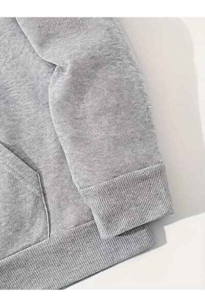 caddekombin Φούτερ με κουκούλα Gamer με τσέπη, βαμβακερό γκρι φούτερ