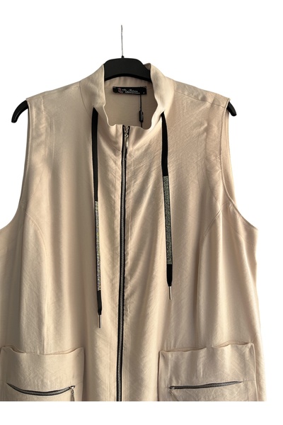FATMA DANIŞMAN Long Vest with Large Size