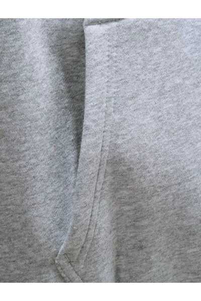 caddekombin Γκρι φούτερ με κουκούλα με στάμπα West Coast Choppers με τσέπη